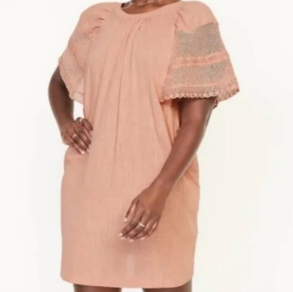 NEW Old Navy Flutter Eyelet Sleeve Dress with Pockets Sz XL - Picture 4 of 4